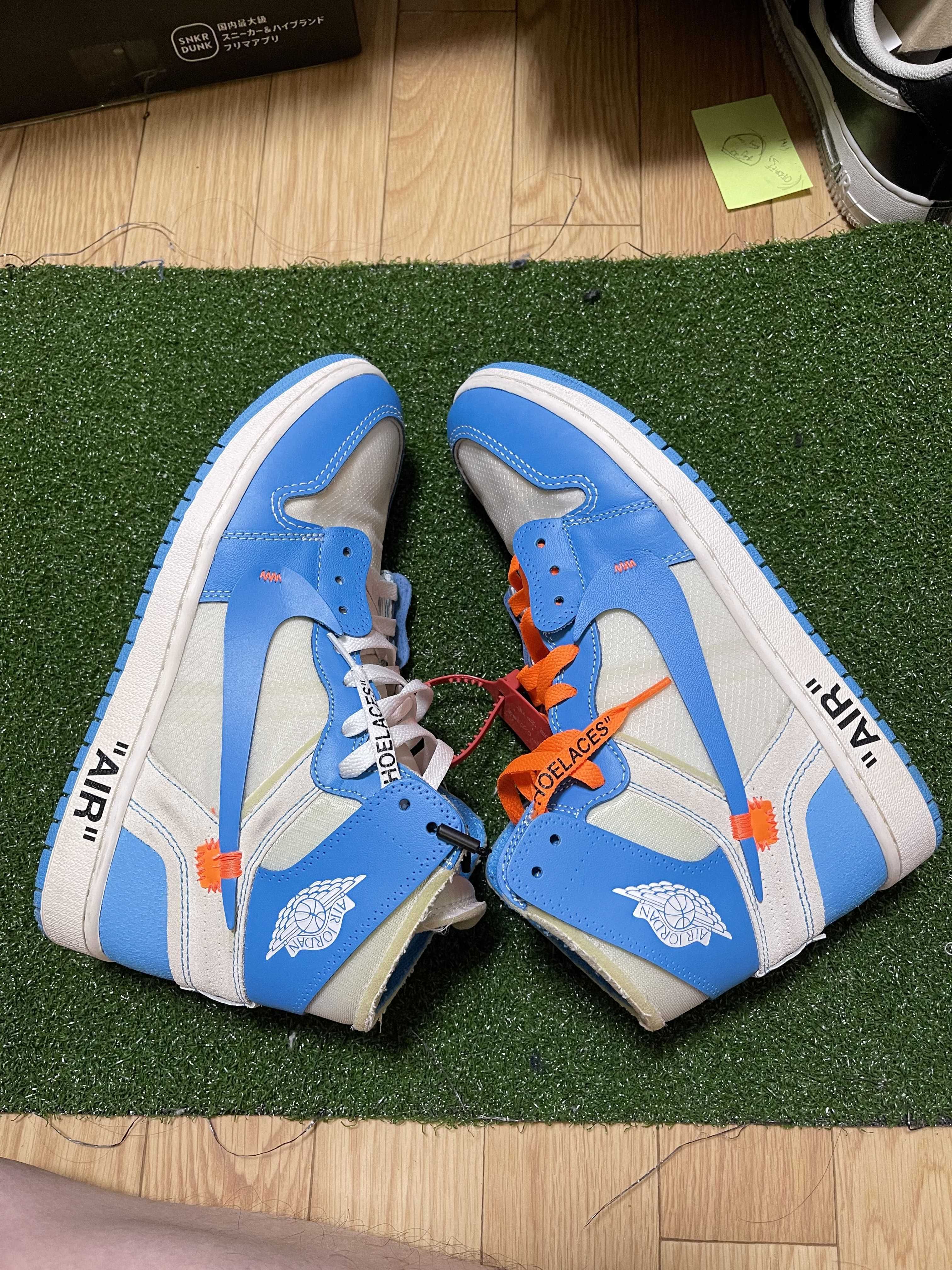 Off-White × Nike Air Jordan 1 High UNC "White/Dark Powder Blue"