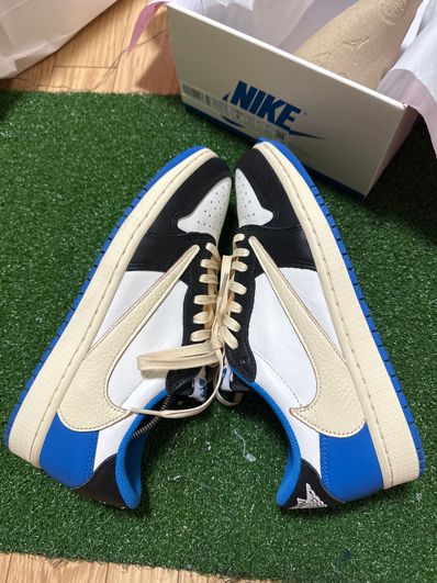Travis Scott × fragment design × Nike Air Jordan 1 Low OG SP "Military Blue"