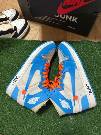 Off-White × Nike Air Jordan 1 High UNC "White/Dark Powder Blue"