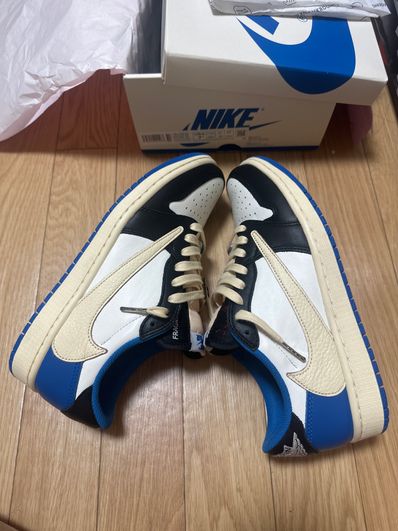 Travis Scott × fragment design × Nike Air Jordan 1 Low OG SP "Military Blue"