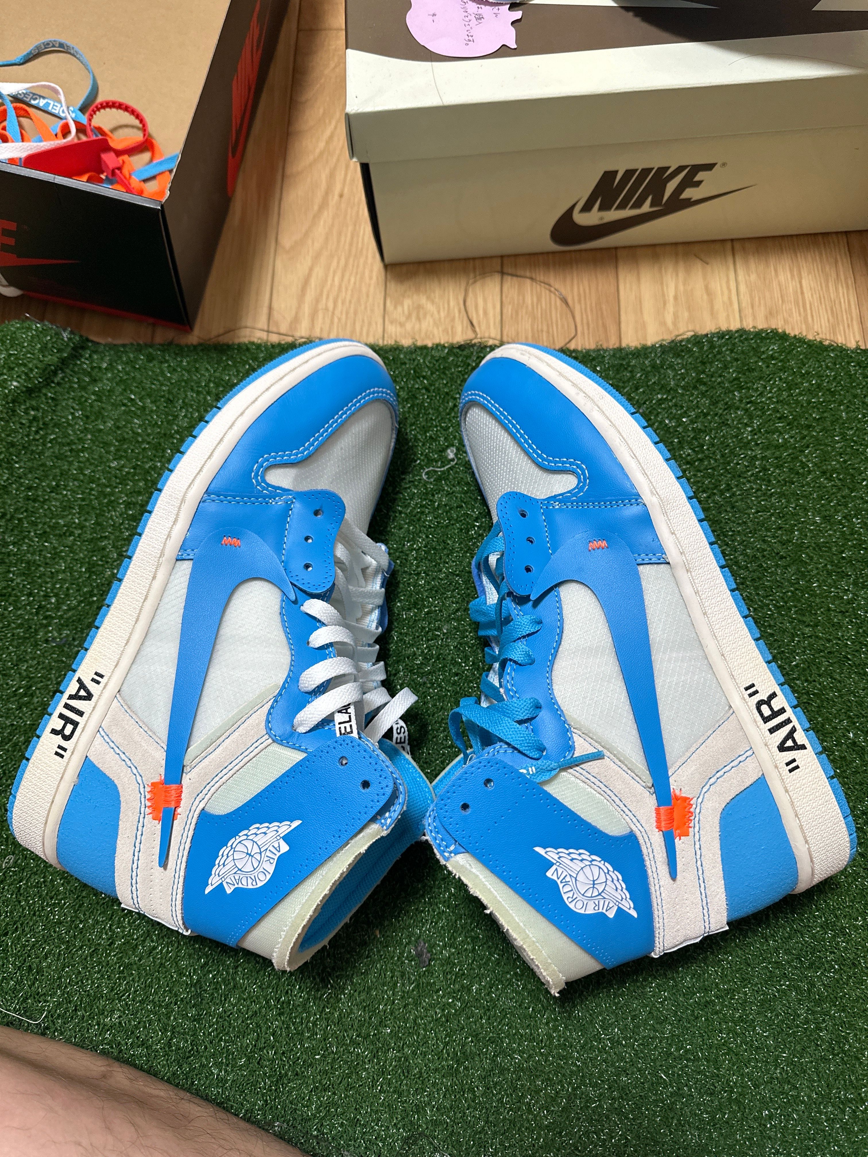Off-White × Nike Air Jordan 1 High UNC "White/Dark Powder Blue"