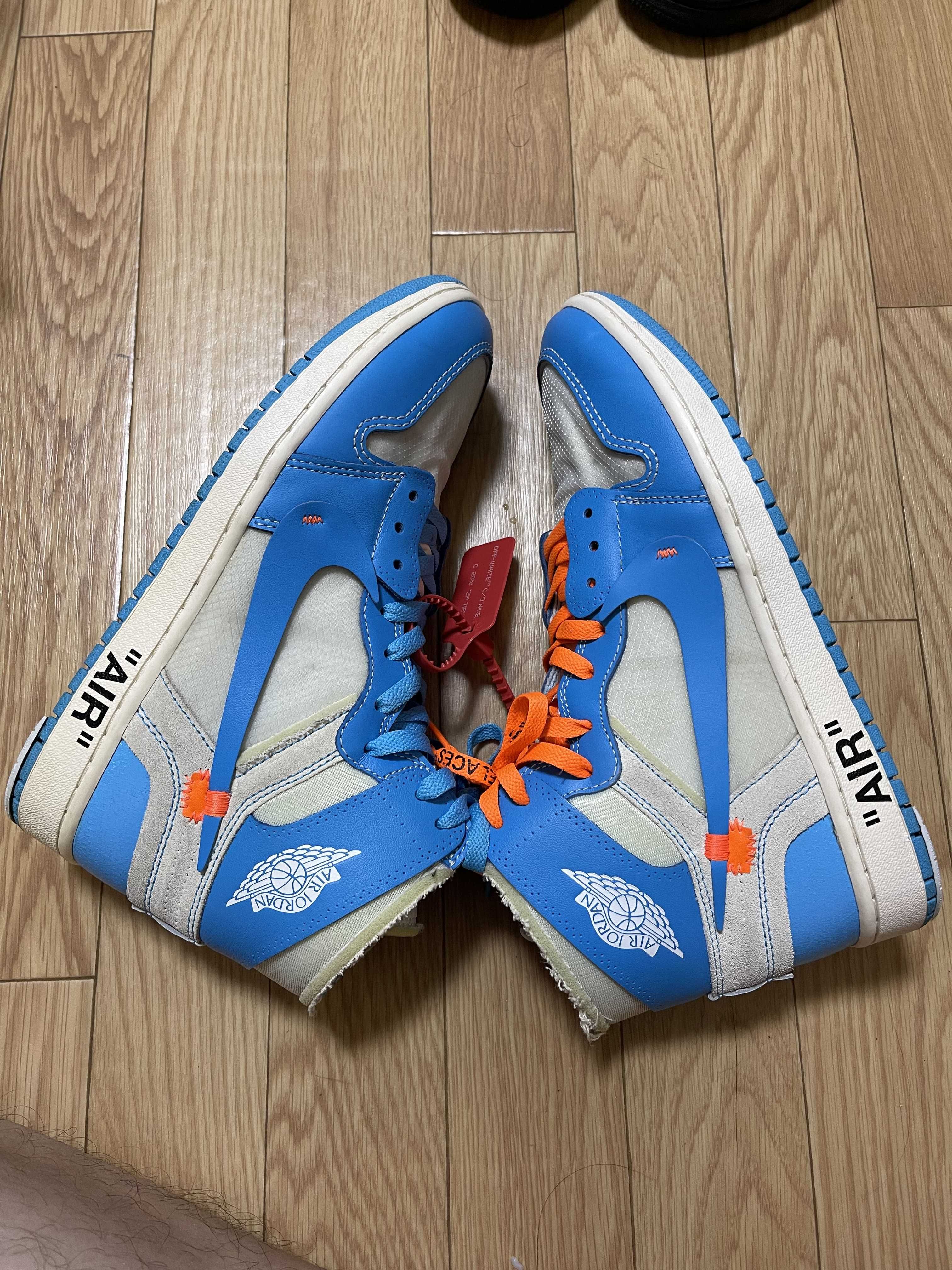 Off-White × Nike Air Jordan 1 High UNC "White/Dark Powder Blue"