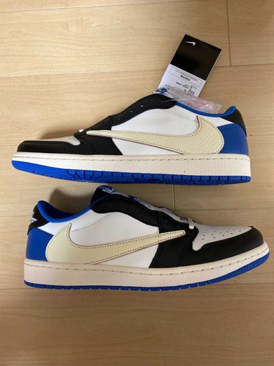 Travis Scott × fragment design × Nike Air Jordan 1 Low OG SP "Military Blue"