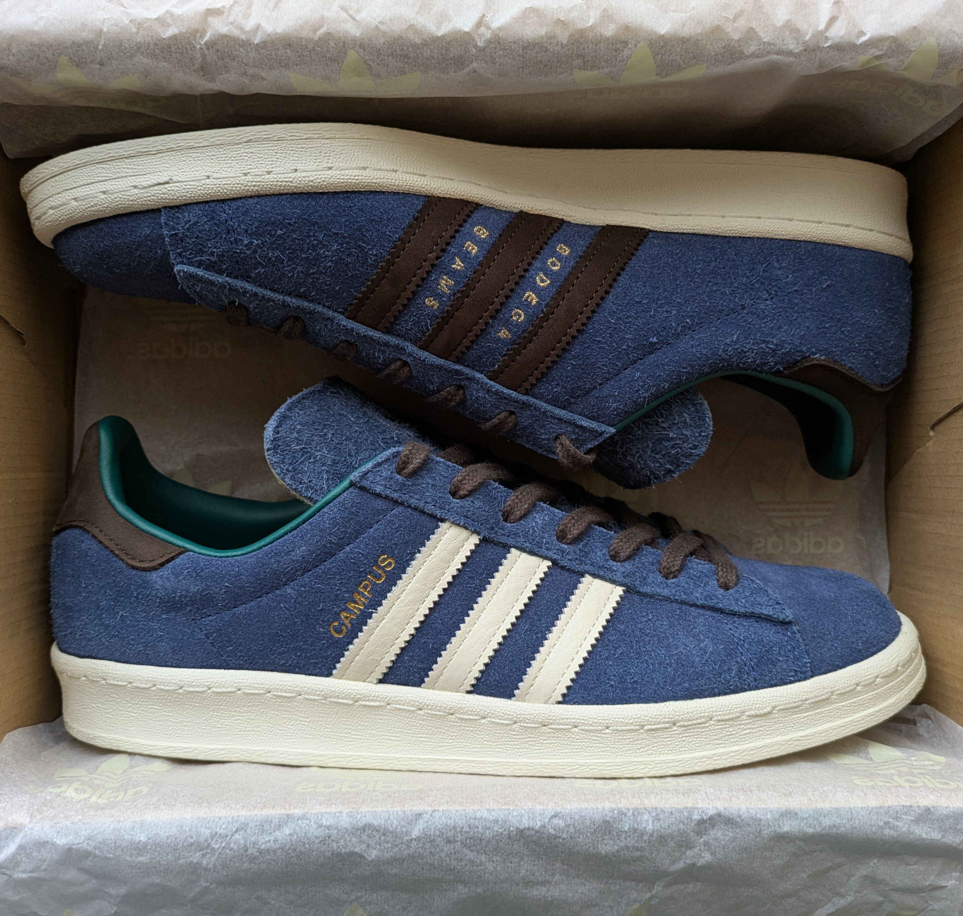 Bodega × BEAMS × adidas Campus "Navy/White"
