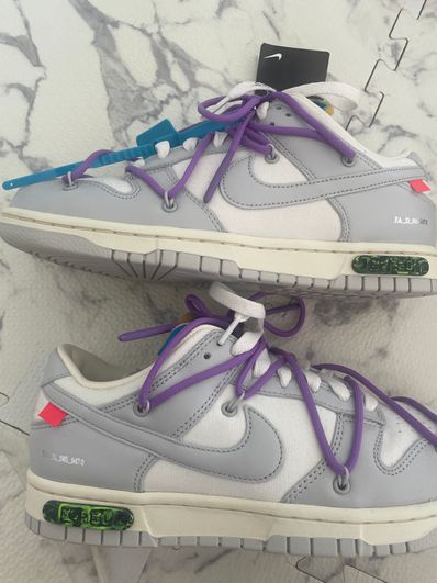 Off-White × Nike Dunk Low "Sail/Neutral Gray"