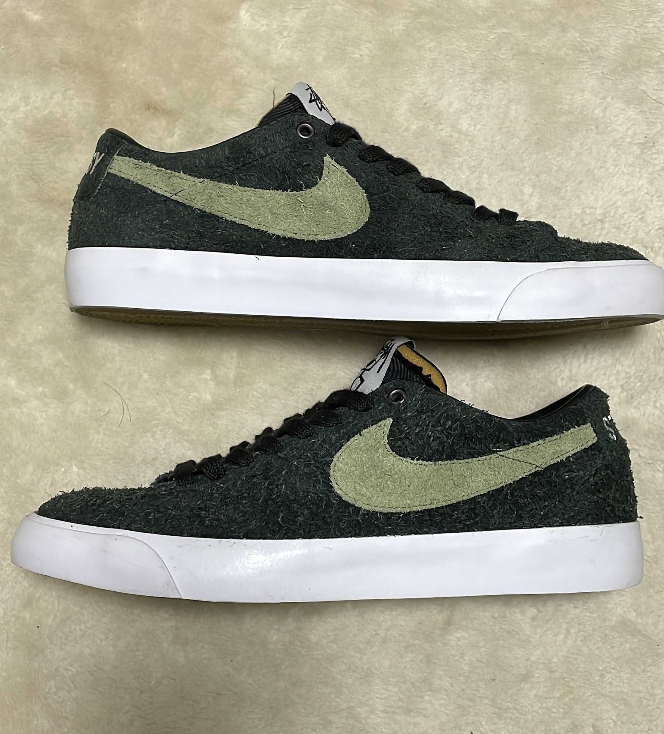 Stussy × Nike SB Blazer Low "Black/Palm Green"