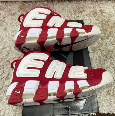 Supreme × Nike Air More Uptempo "White/Red"