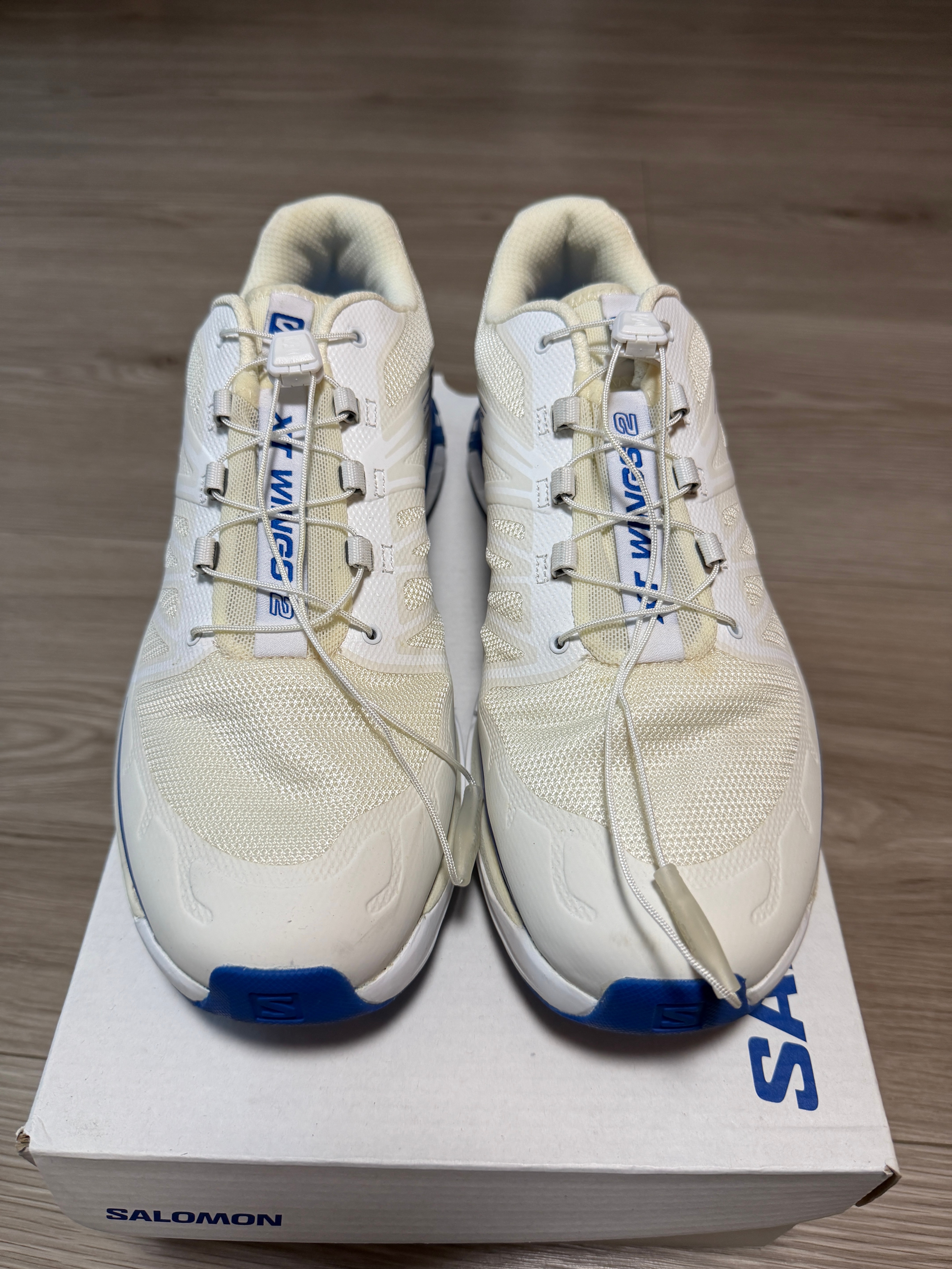 JJJJound × Salomon XT-Wings 2 "Vanilla Ice/White/Lapis Blue"