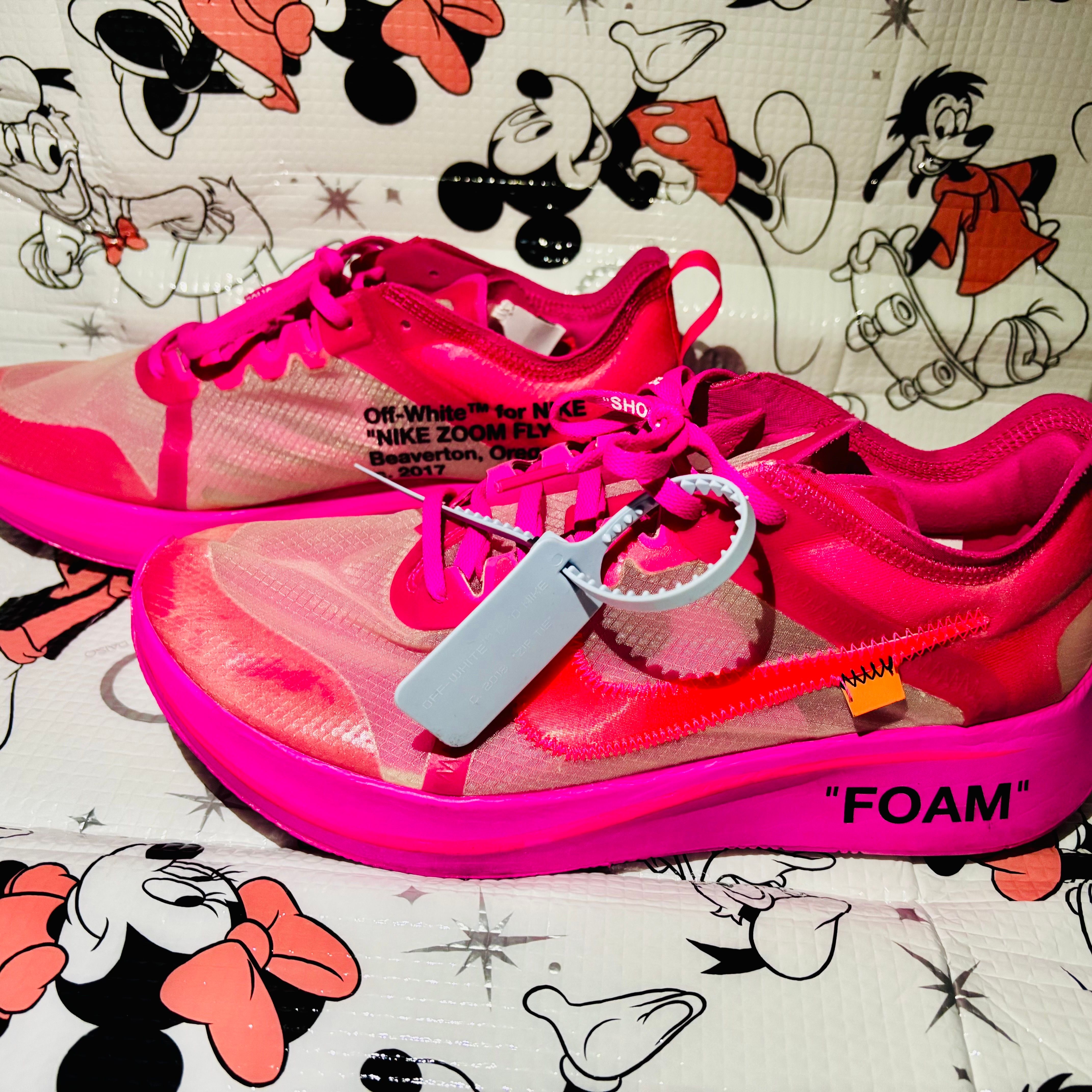 Off-White × Nike Zoom Fly "Pink"