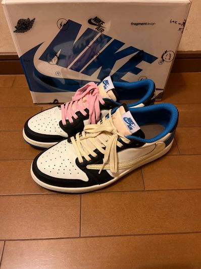 Travis Scott × fragment design × Nike Air Jordan 1 Low OG SP "Military Blue"