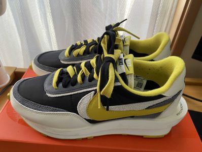 UNDERCOVER × sacai × Nike LD Waffle "Black/Sail-Dark Grey-Bright Citron"