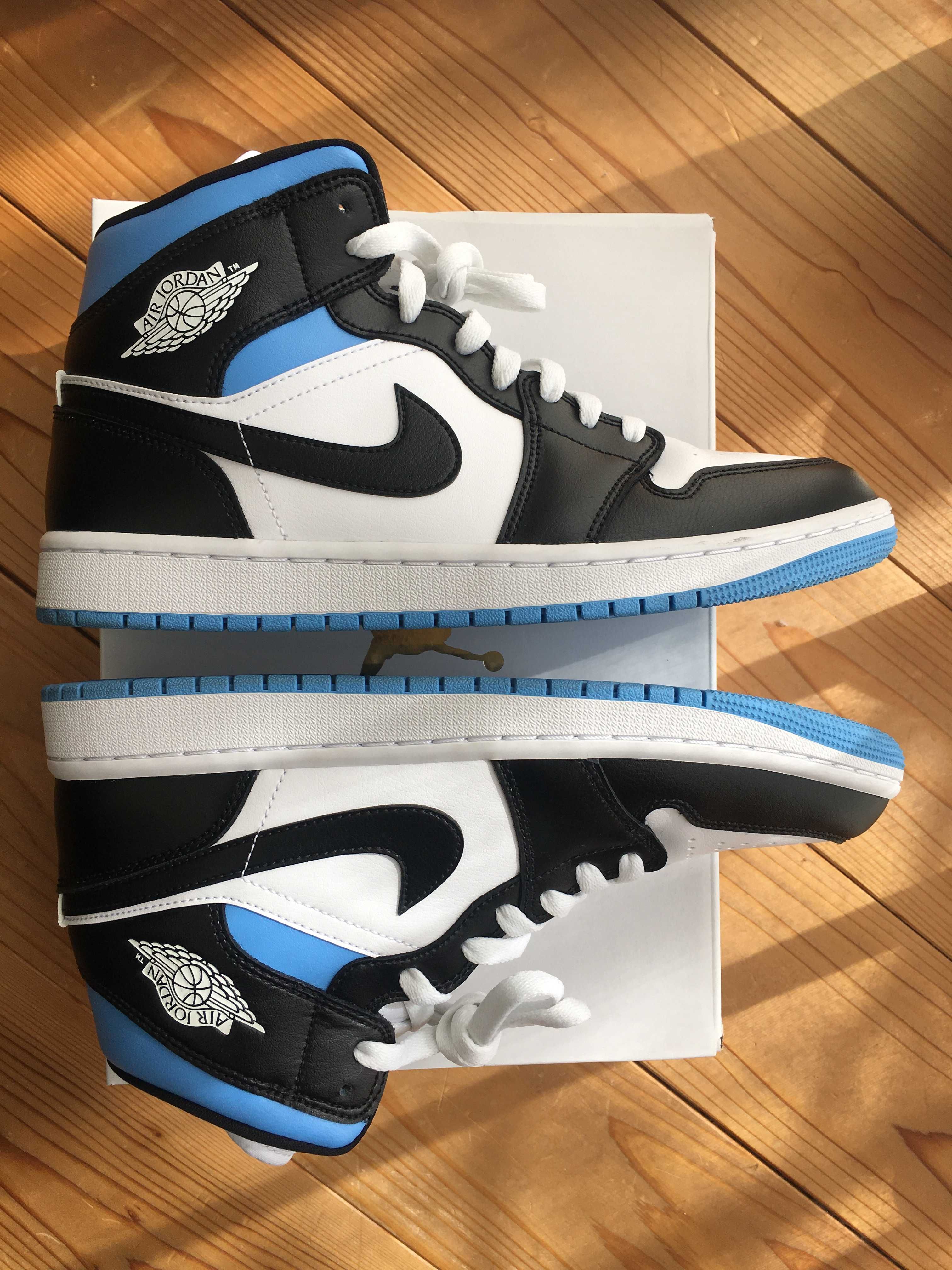 Nike Women's Air Jordan 1 Mid "Black/University Blue"