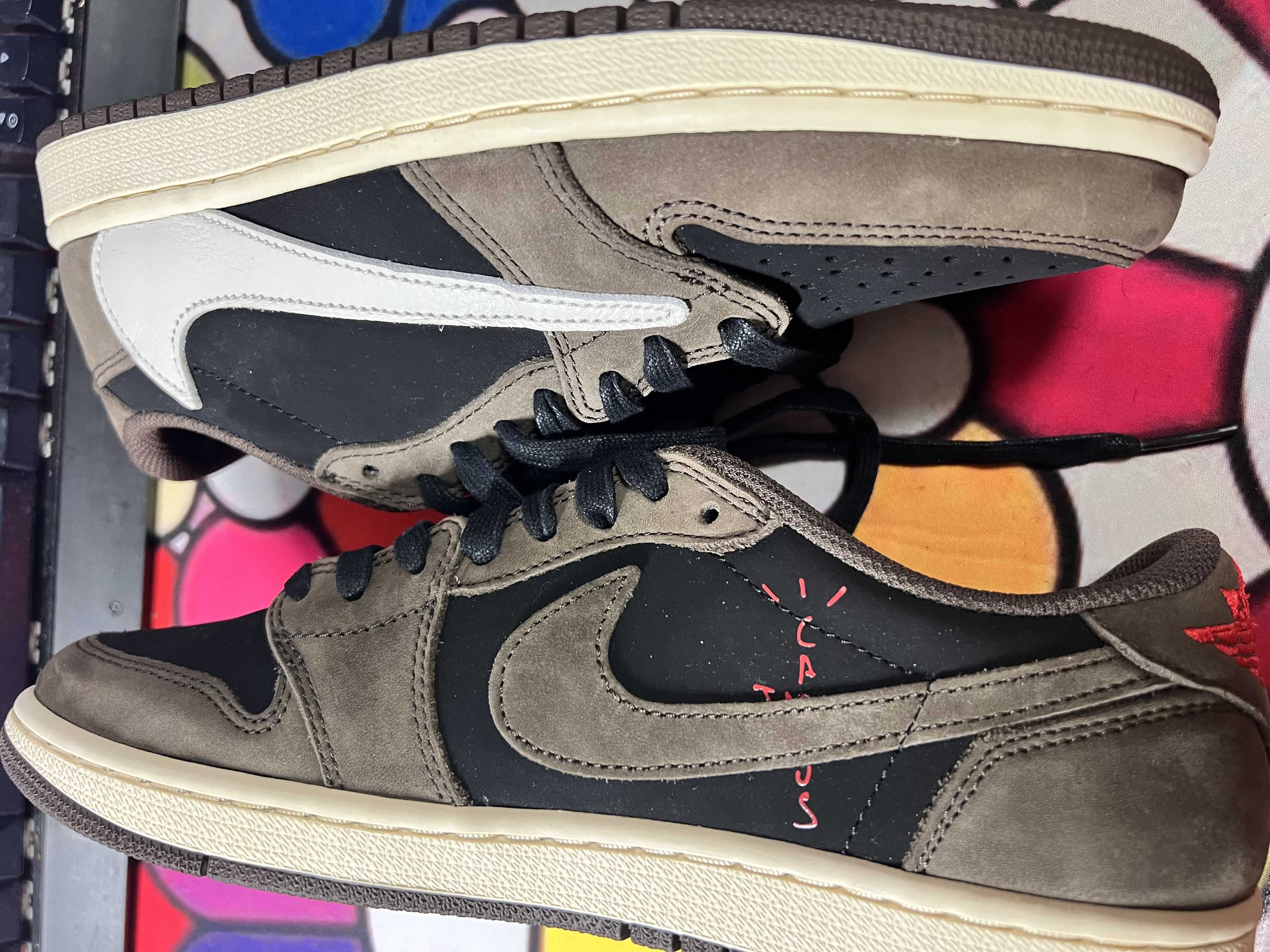 Travis Scott × Nike Air Jordan 1 Low OG SP-T "Black/Dark Mocha"