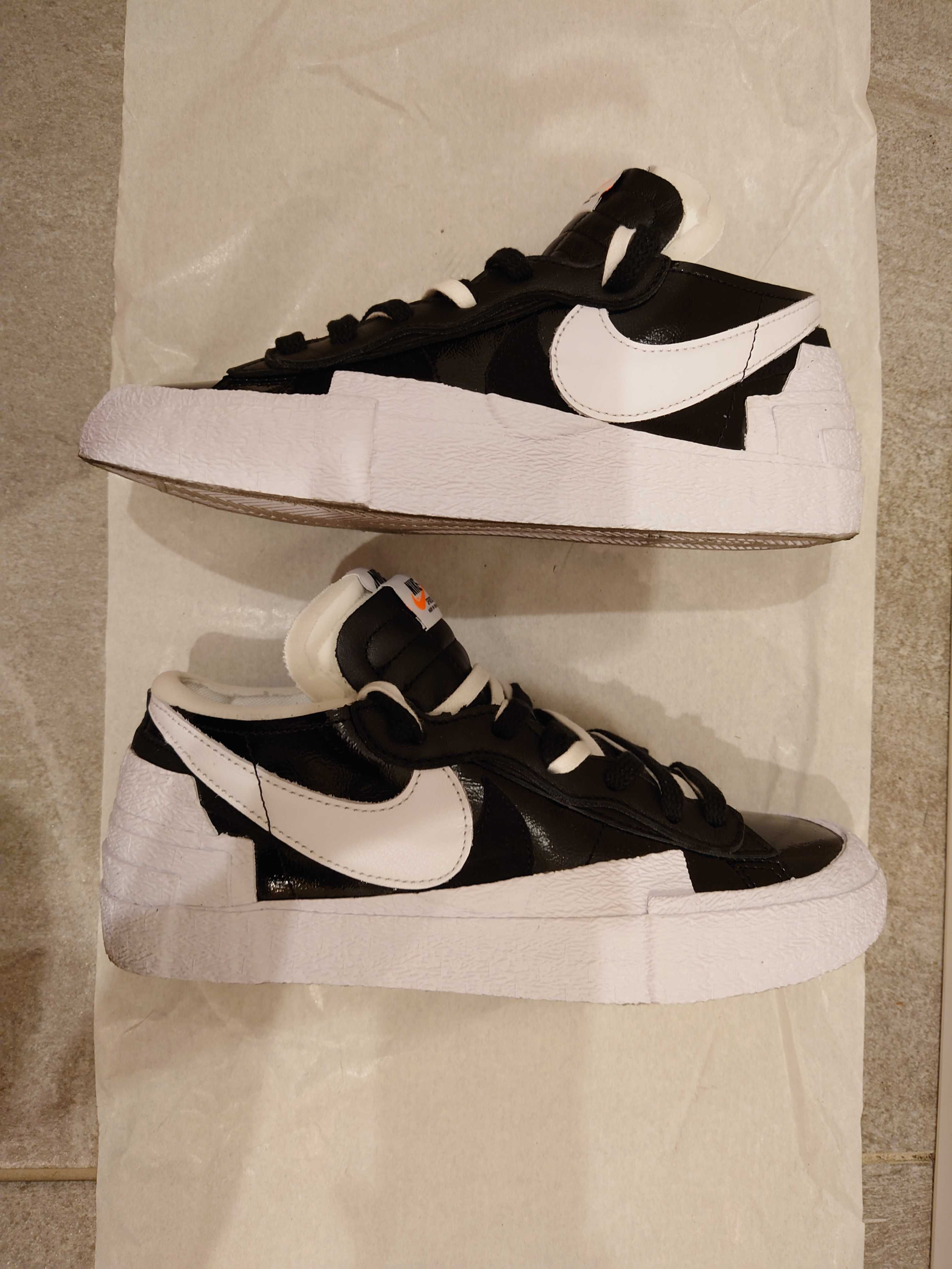 sacai × Nike Blazer Low "Black Patent Leather"
