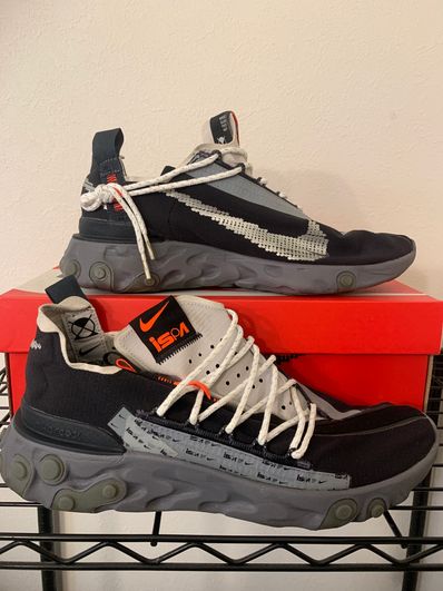 NIKE REACT RUNNNER WR ISPA "BLACK/METALLIC SILVER"