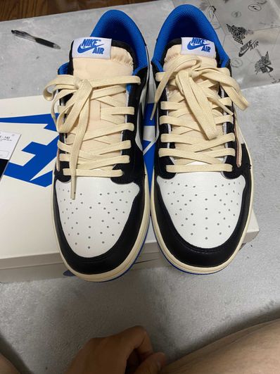 Travis Scott × fragment design × Nike Air Jordan 1 Low OG SP "Military Blue"