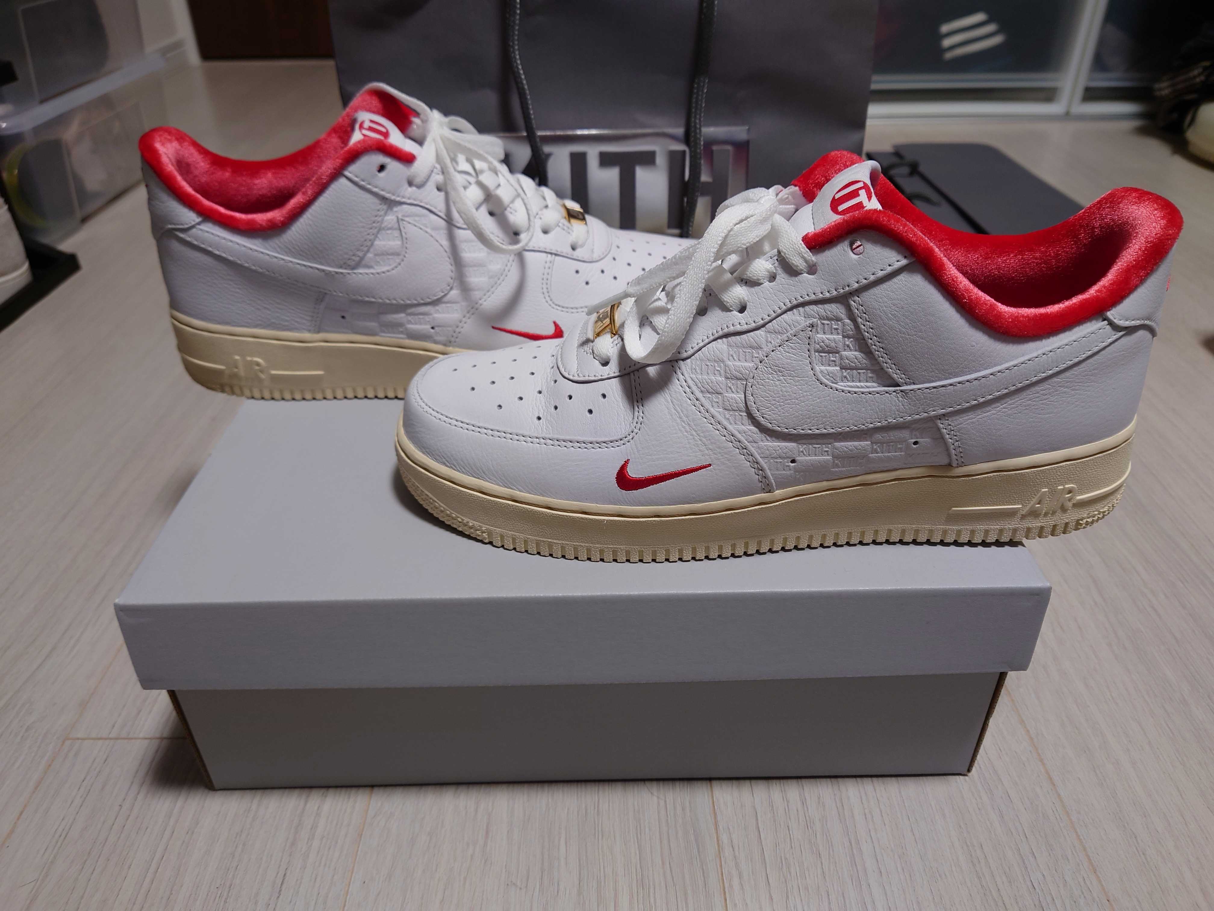 KITH × Nike Air Force 1 Low "White/Red"