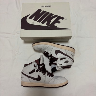 A Ma Maniere × Nike Air Jordan 1 Retro High OG "Sail and Burgundy"
