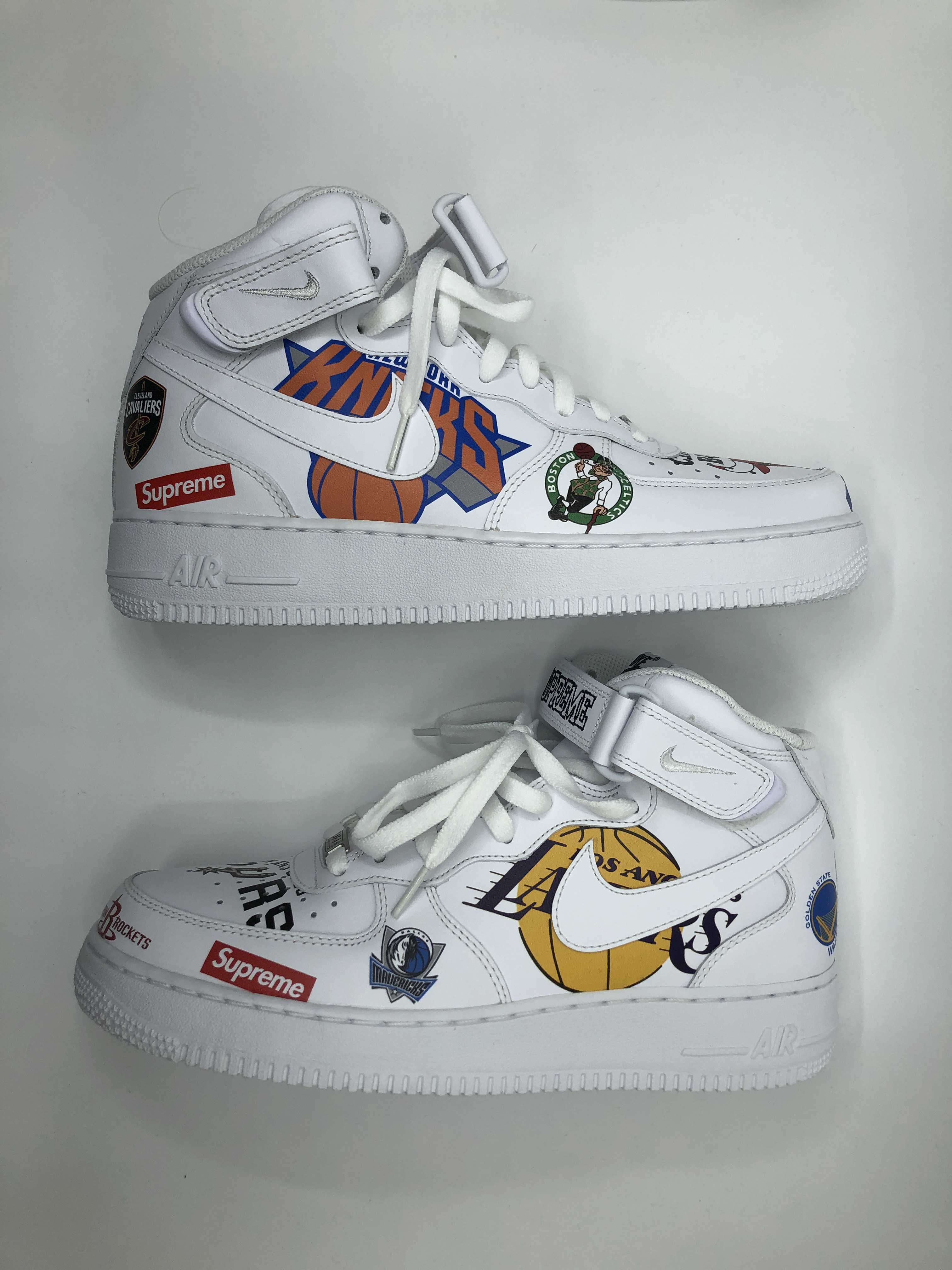 Supreme × NBA × Nike Air Force 1 Mid '07 "White"