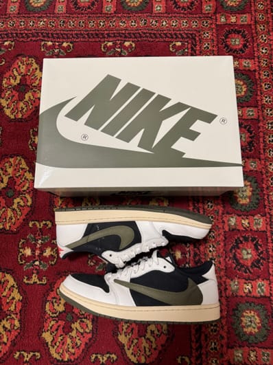Travis Scott × Nike Women's Air Jordan 1 Low OG "Medium Olive"