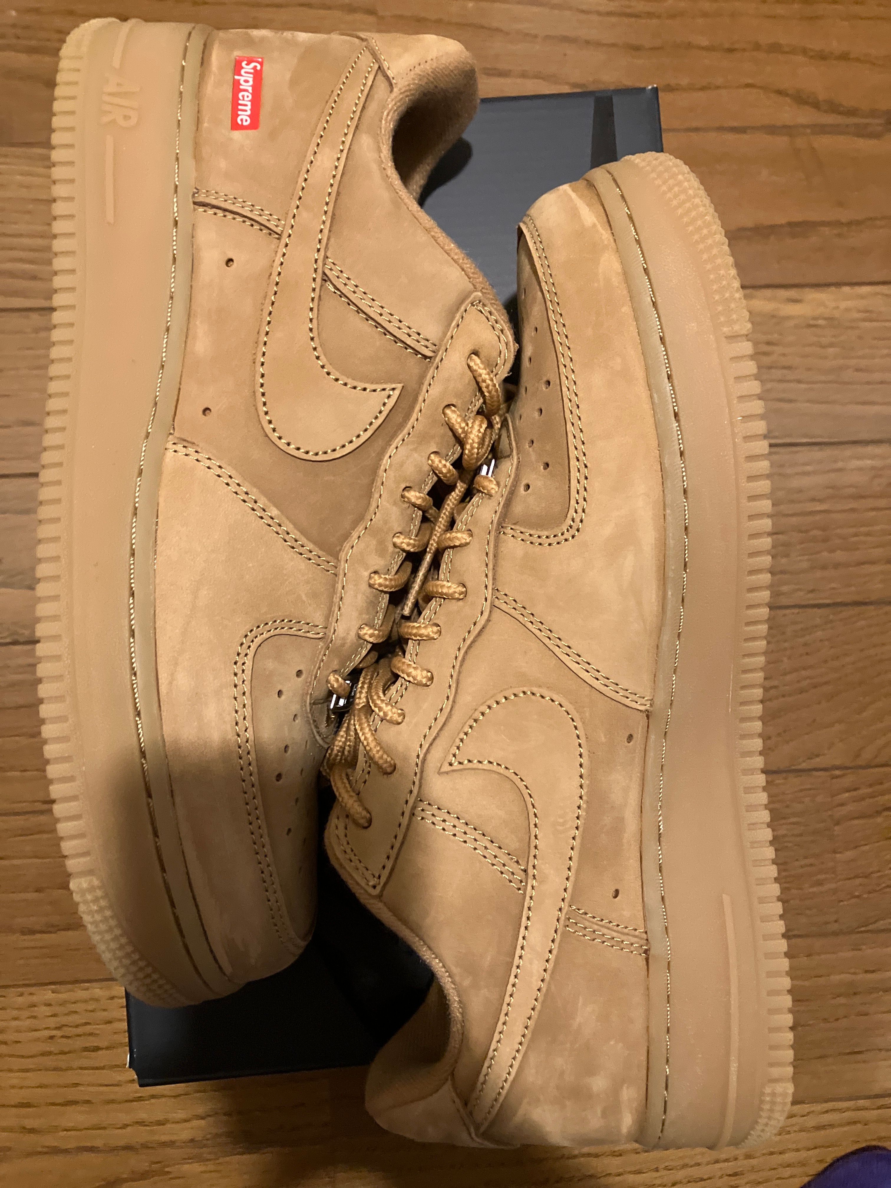 Supreme × Nike Air Force 1 Low "Flax/Wheat"