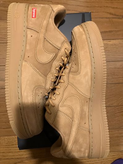 Supreme × Nike Air Force 1 Low "Flax/Wheat"