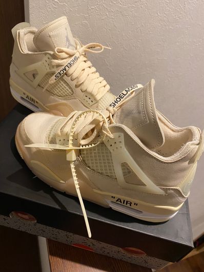 Off-White × Nike Women's Air Jordan 4 SP "Sail"