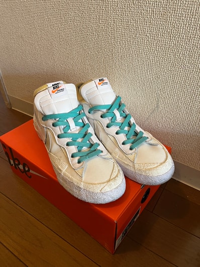 sacai × Nike Blazer Low "White Patent Leather"