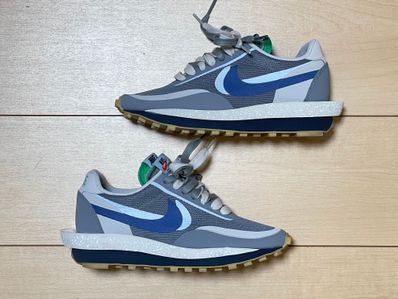 CLOT × Sacai × Nike LD Waffle "Grey Obsidian/Cool Grey"