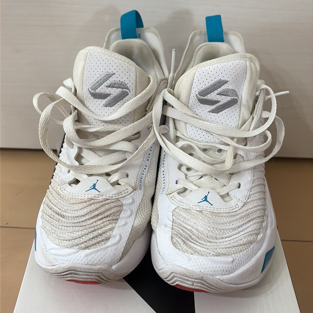 Nike GS Jordan Luka 1 "White/Neo Turquoise/Metallic Silver"