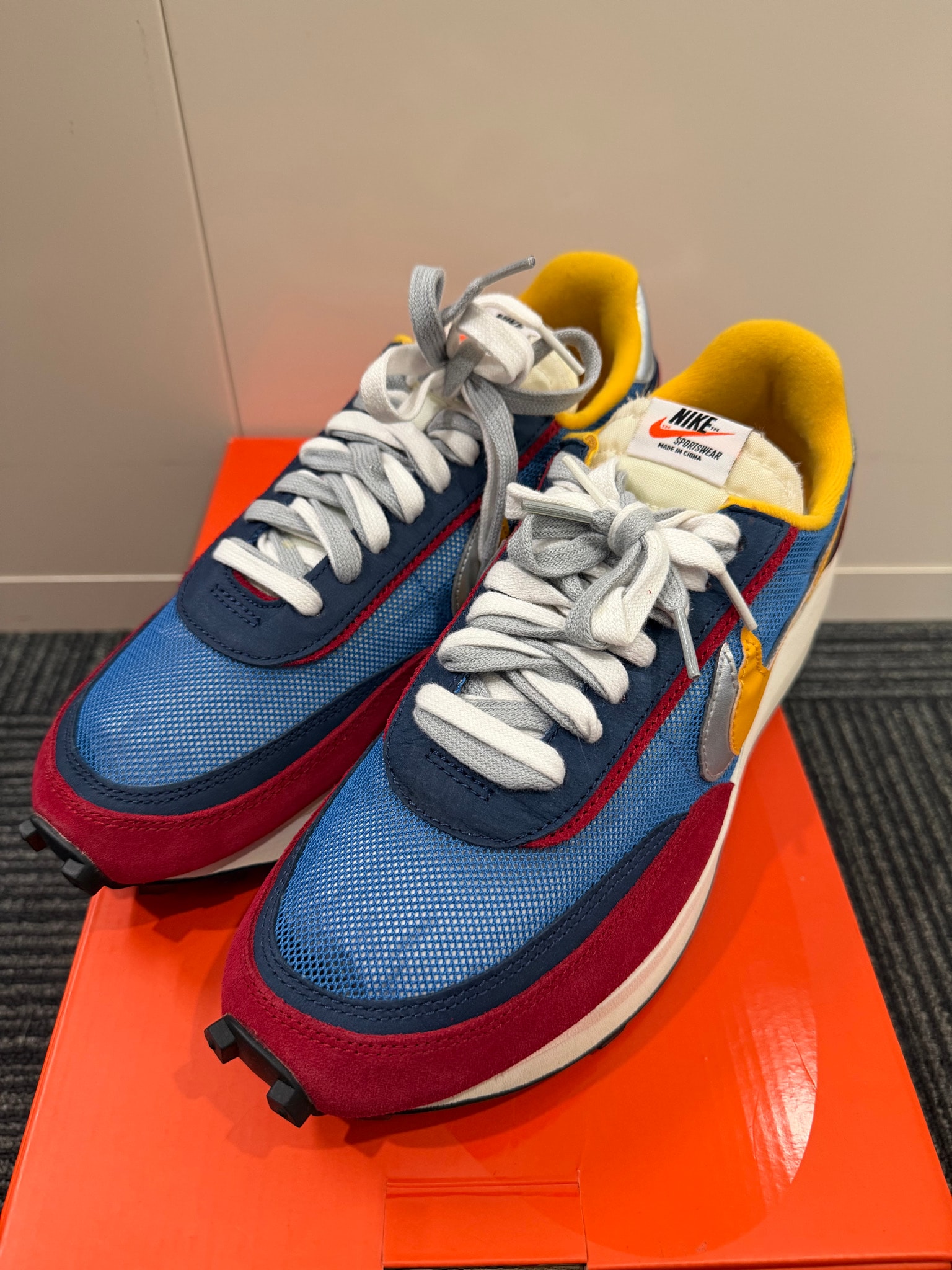 sacai × Nike LDV Waffle "Red/Blue"