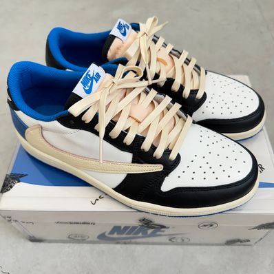 Travis Scott × fragment design × Nike Air Jordan 1 Low OG SP "Military Blue"