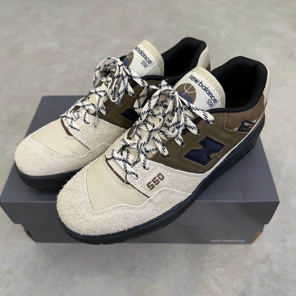 size? × New Balance 550 Cordura Pack "Sand/Brown/Black"