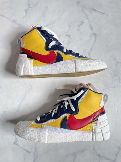 sacai × Nike Blazer Mid "Varsity Maize/Varsity Red"