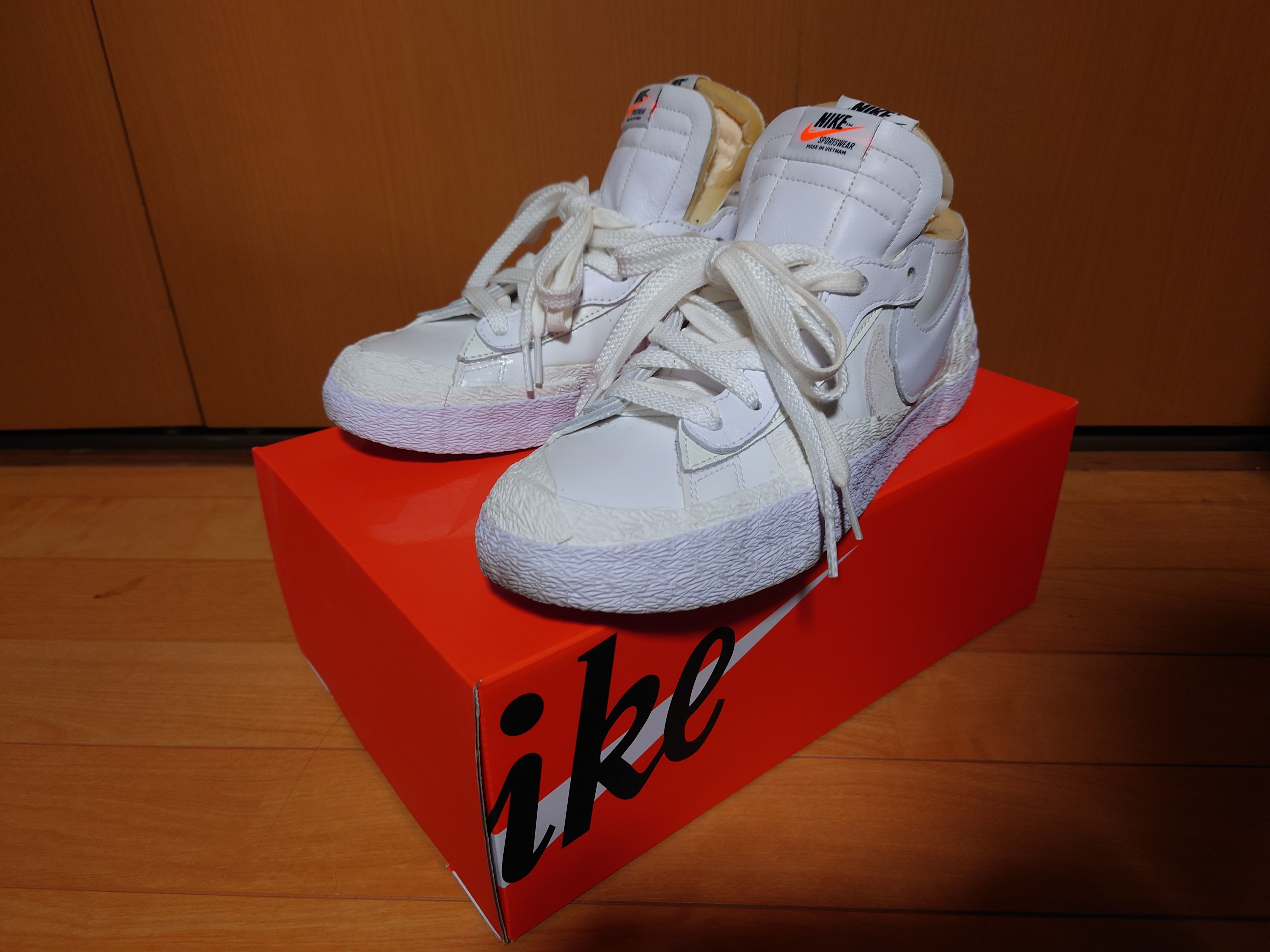 sacai × Nike Blazer Low "White Patent Leather"