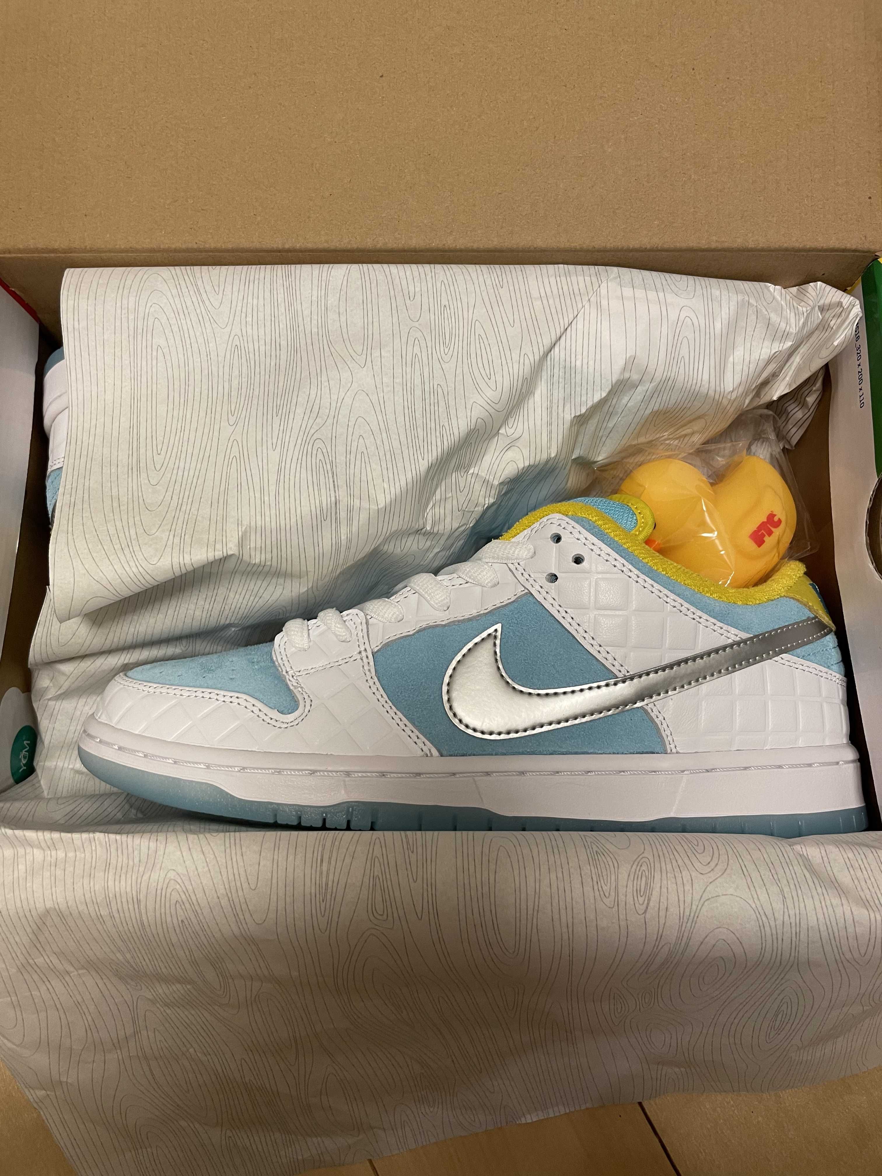 FTC × Nike SB Dunk Low "White/Blue"