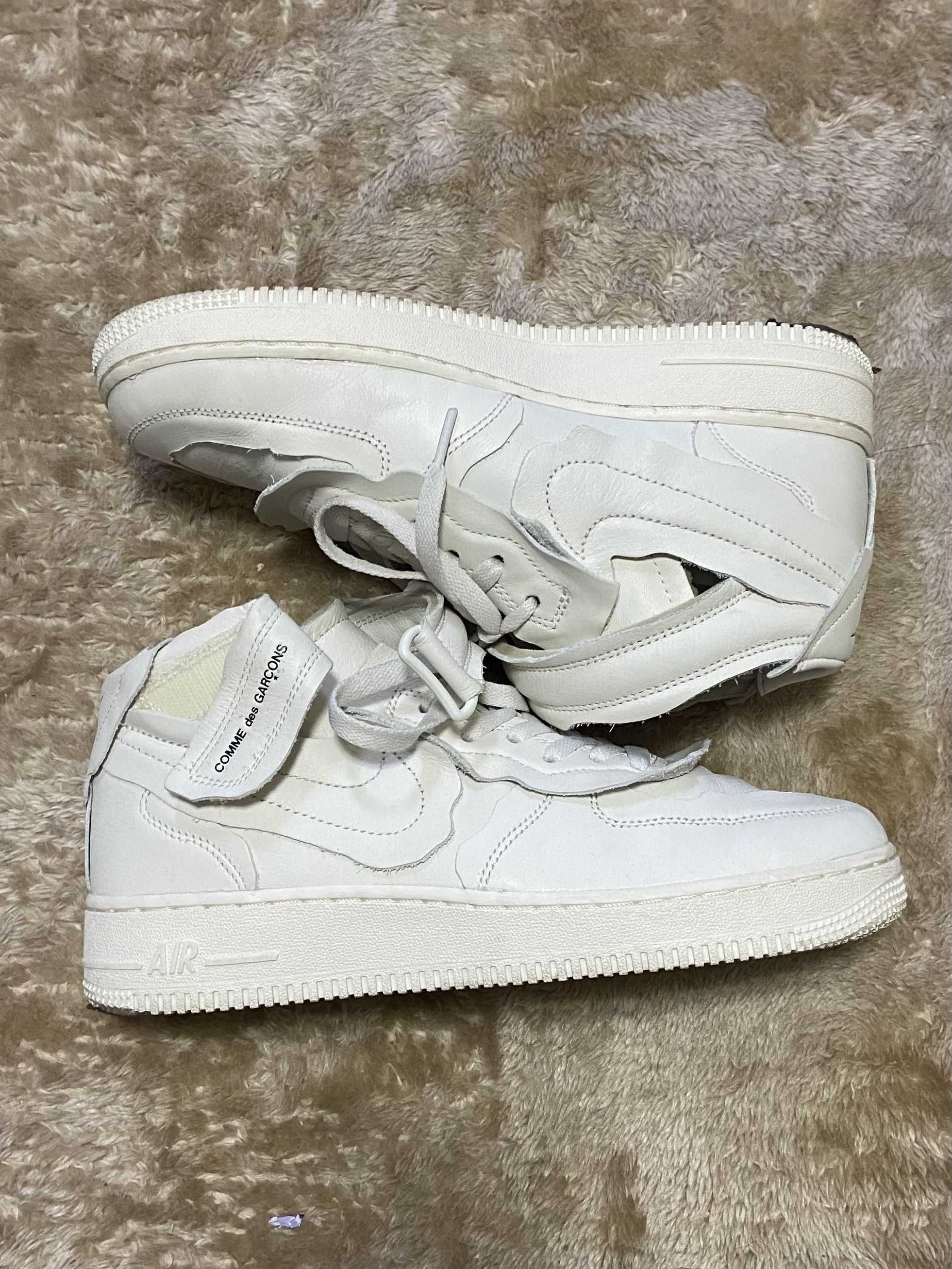 COMME des GARCONS × Nike Air Force 1 Mid "White" 