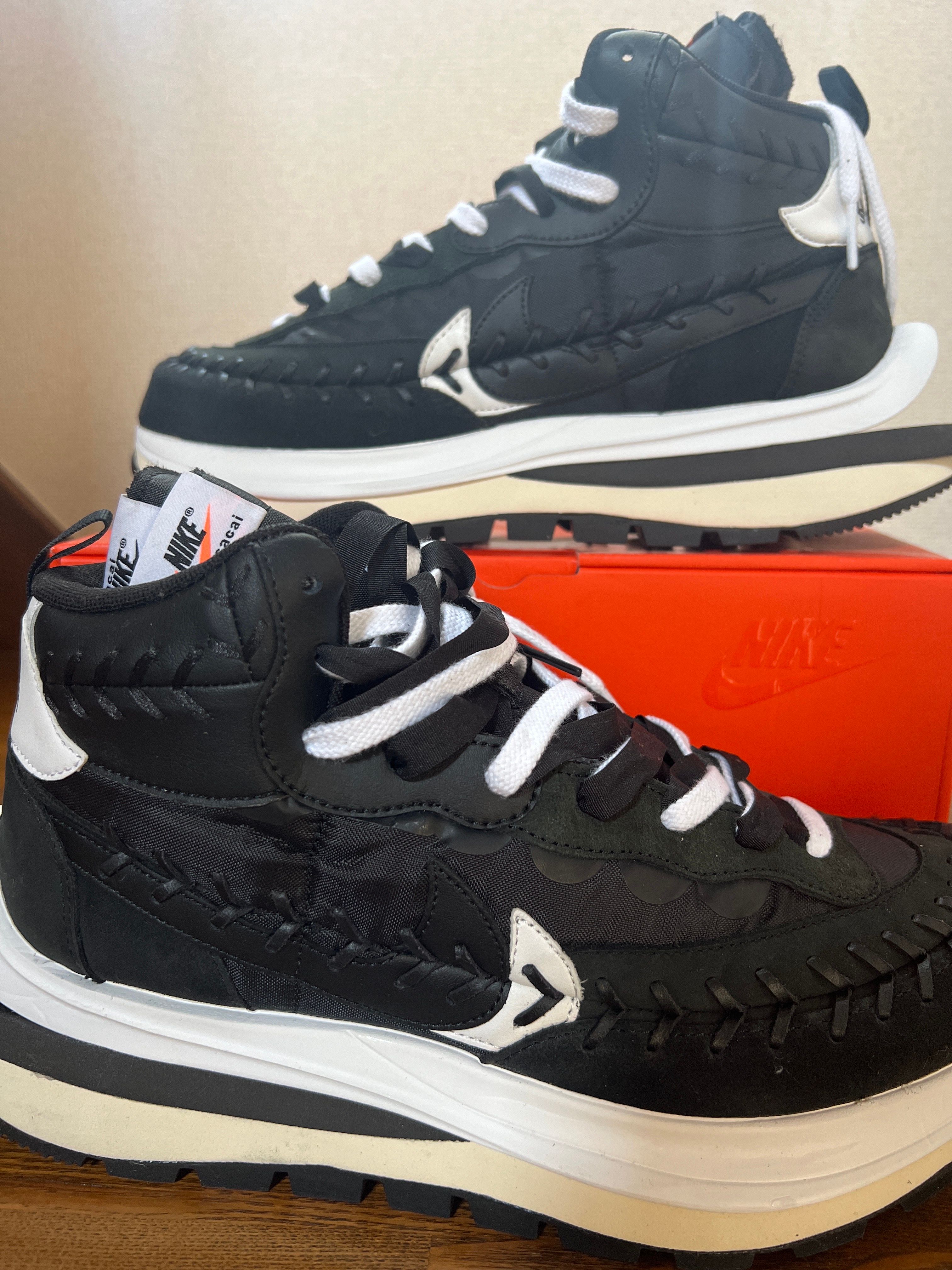 Jean-Paul Gaultier × sacai × Nike Vapor Waffle "Black/Black-White"