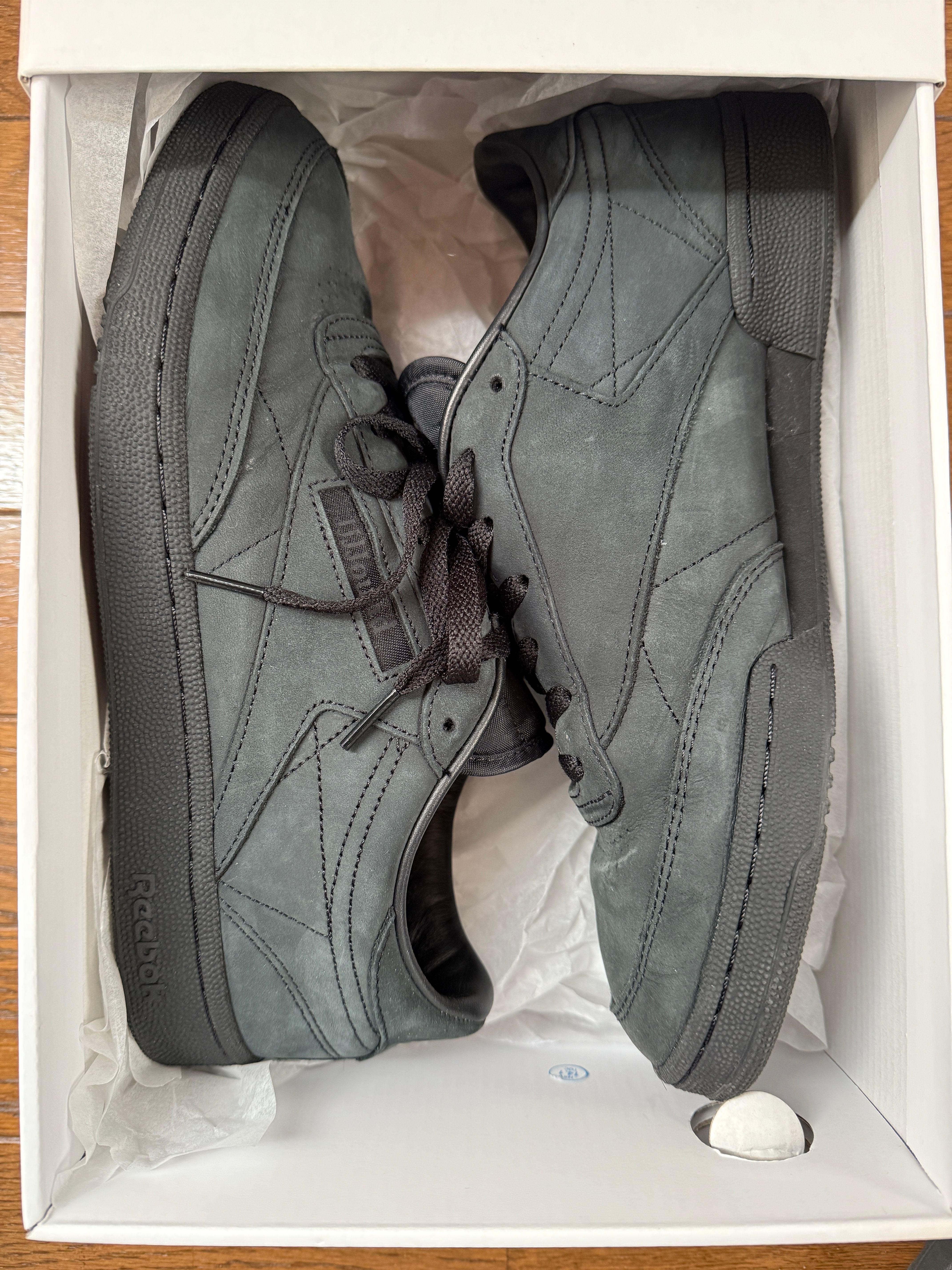 JJJJound × Reebok Club C Nubuk "Black"