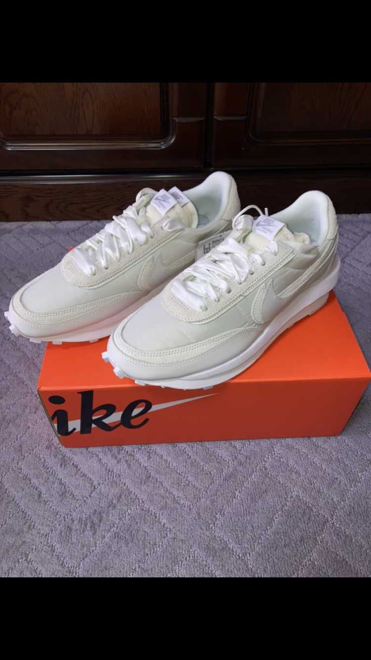 sacai × Nike LDV Waffle "Triple White"