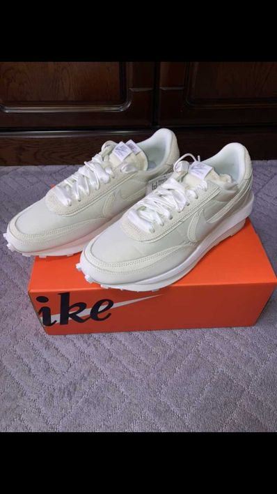 sacai × Nike LDV Waffle "Triple White"