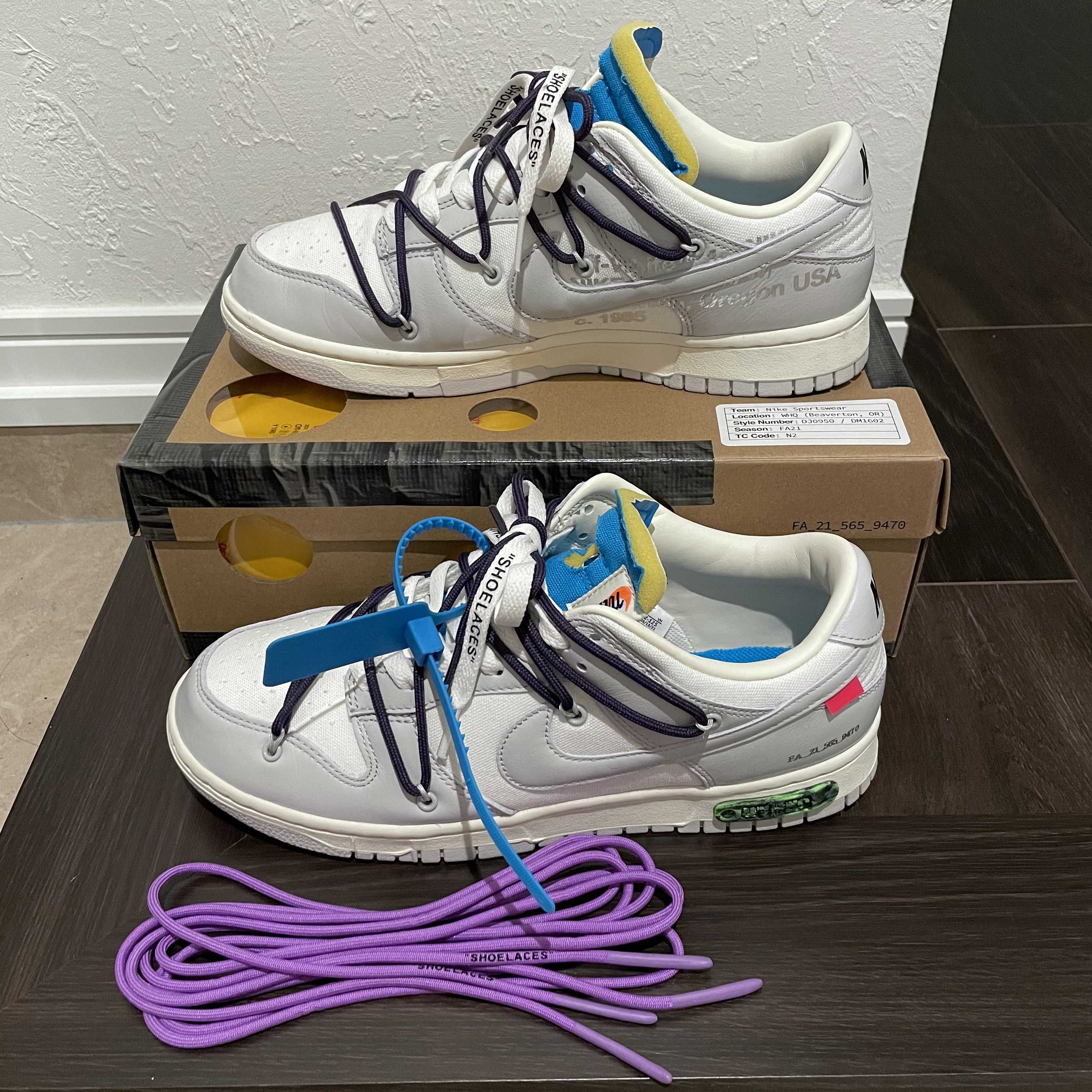 Off-White × Nike Dunk Low "Sail/Neutral Gray"