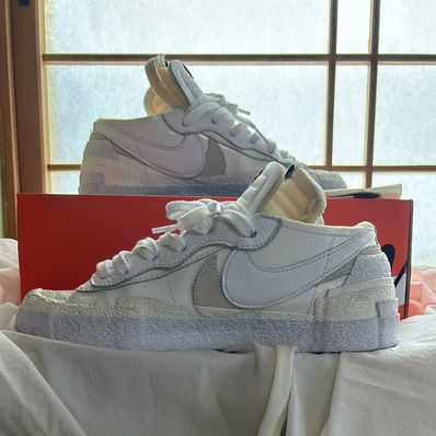 sacai × Nike Blazer Low "White Patent Leather"