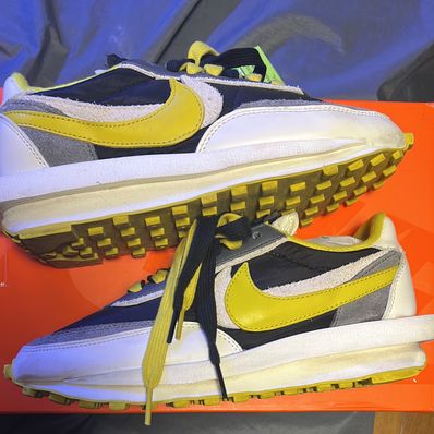 UNDERCOVER × sacai × Nike LD Waffle "Black/Sail-Dark Grey-Bright Citron"