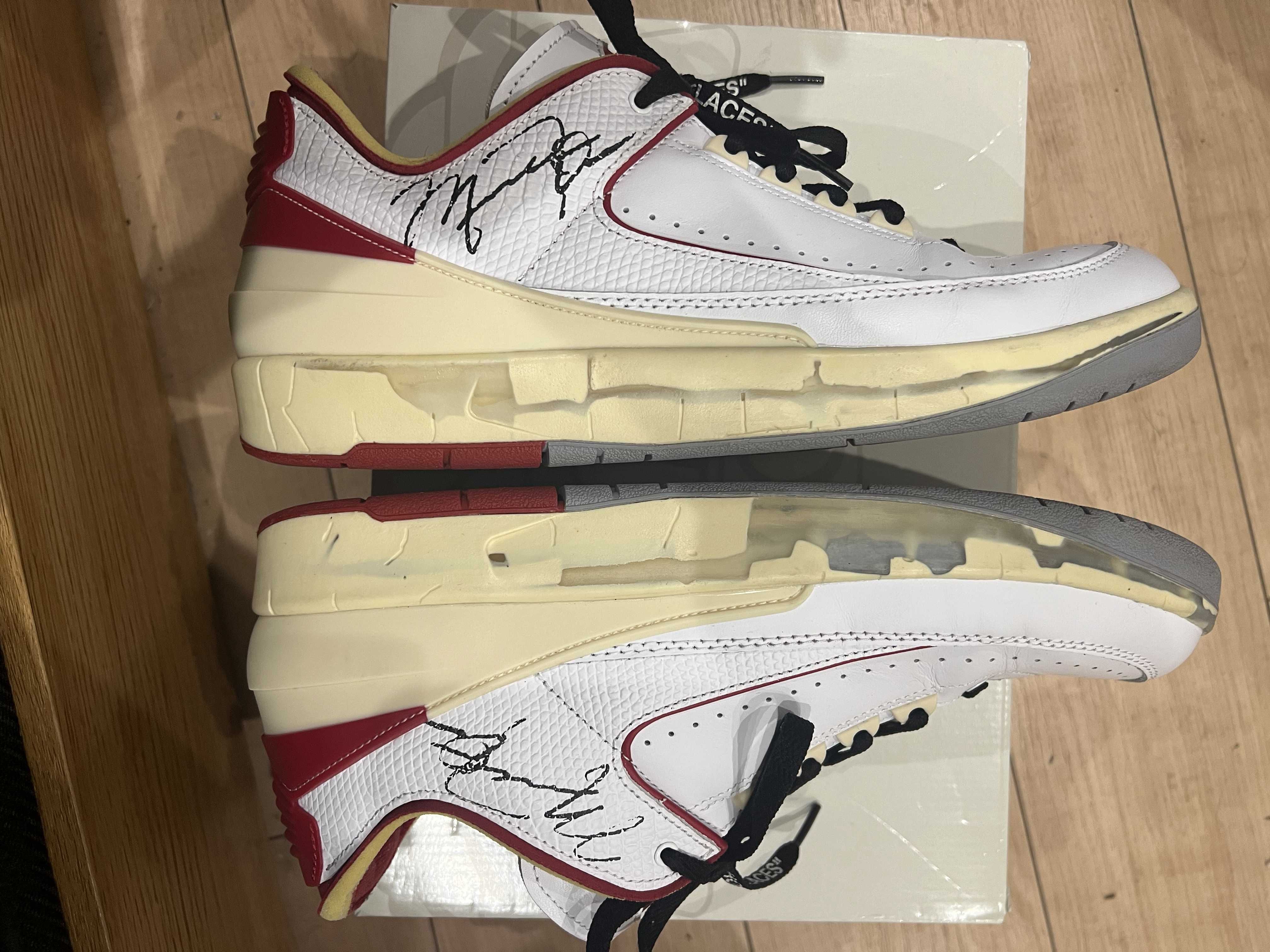 Off-White × Nike Air Jordan 2 Low "White and Varsity Red"