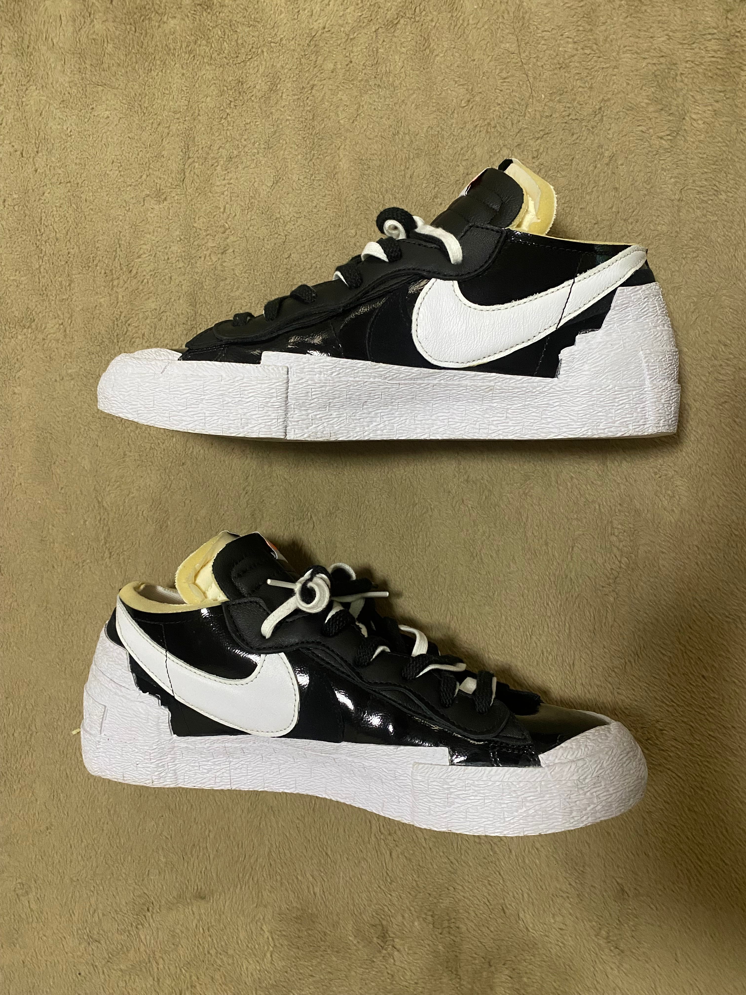 sacai × Nike Blazer Low "Black Patent Leather"