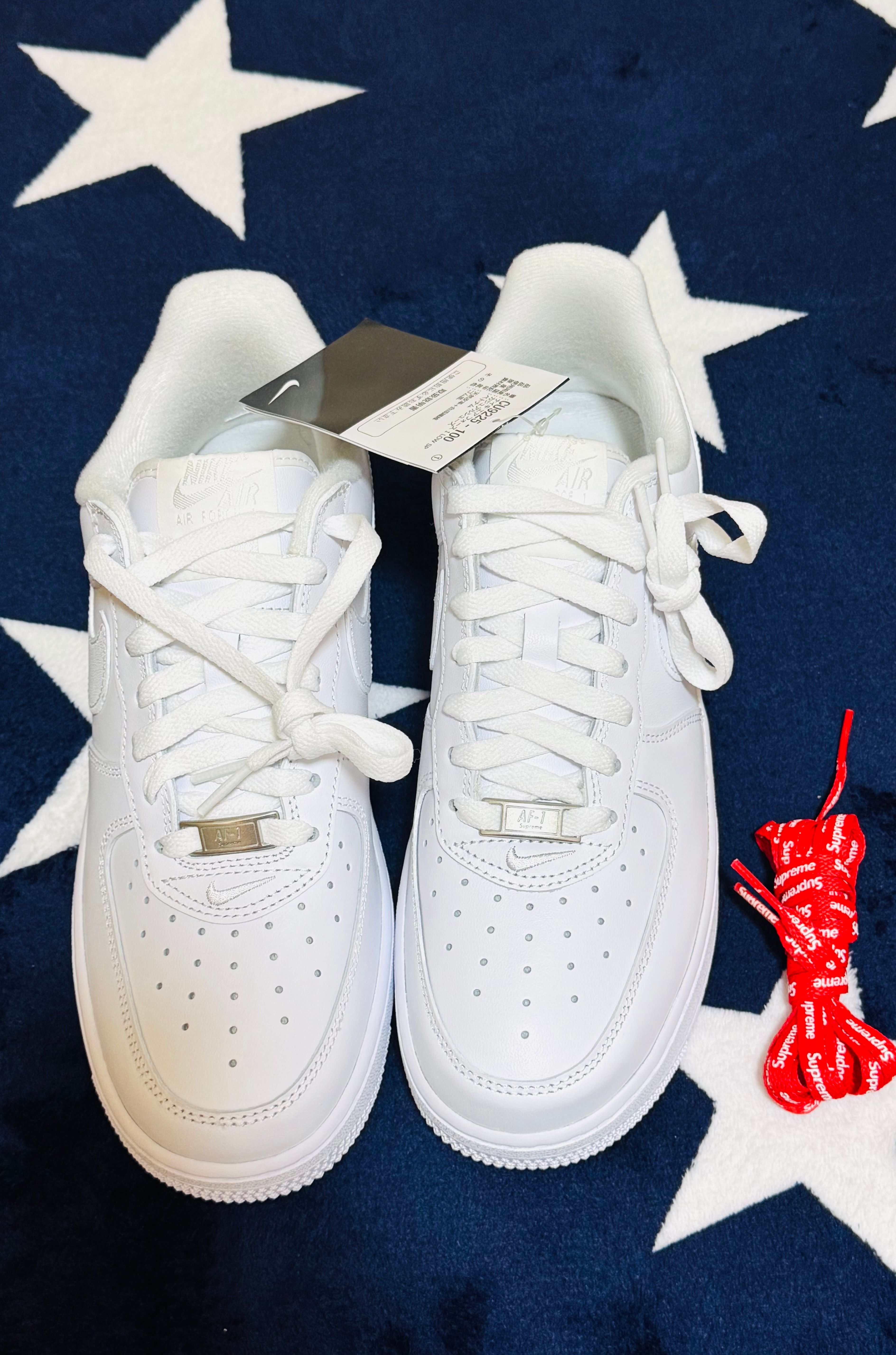 Supreme Nike Air Force 1 Lowシュプリームナイキエアフォース白 送料無料 【新品】25 5CM Supreme Nike Air Force 1 Low 