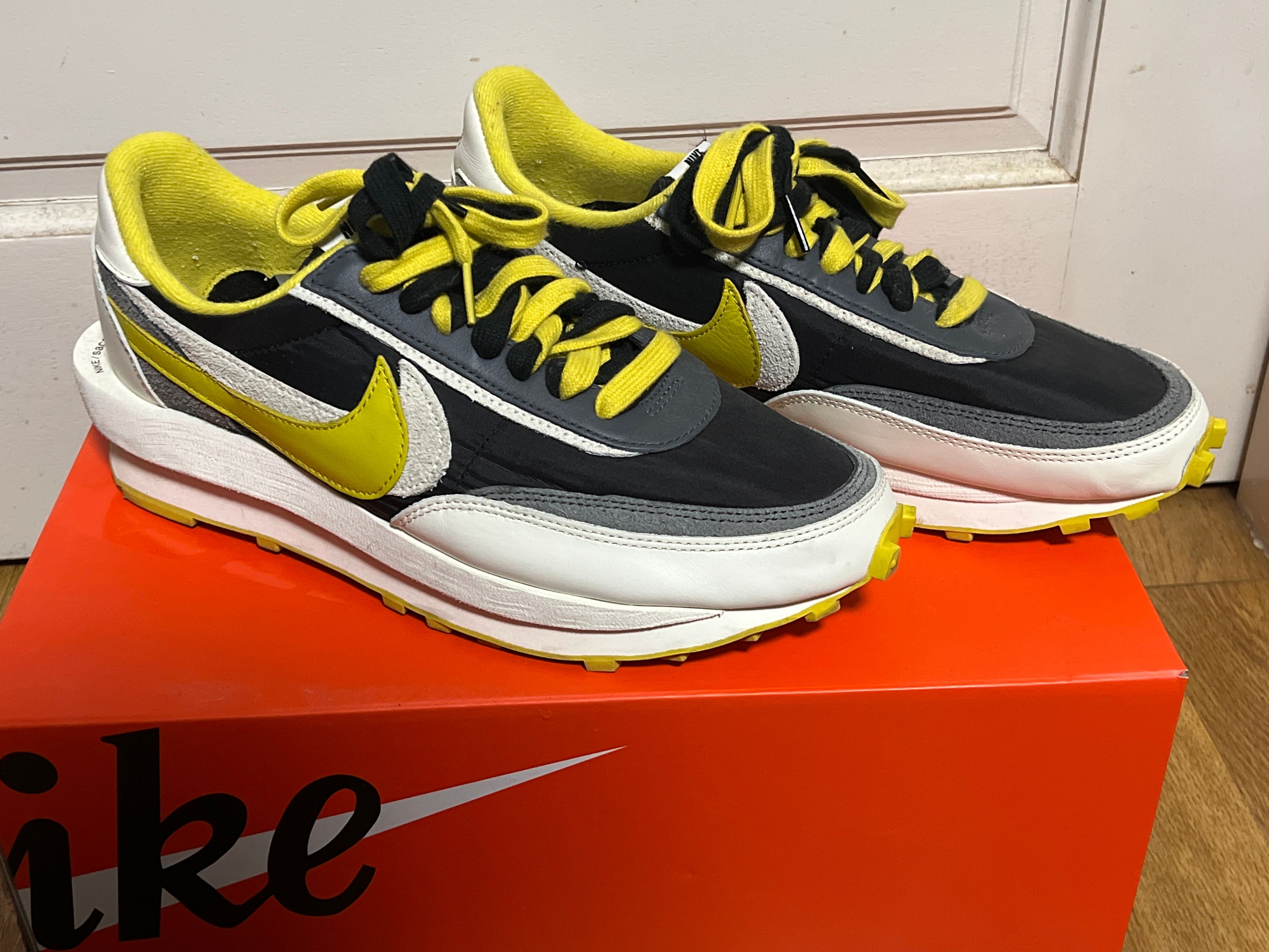 UNDERCOVER × sacai × Nike LD Waffle "Black/Sail-Dark Grey-Bright Citron"