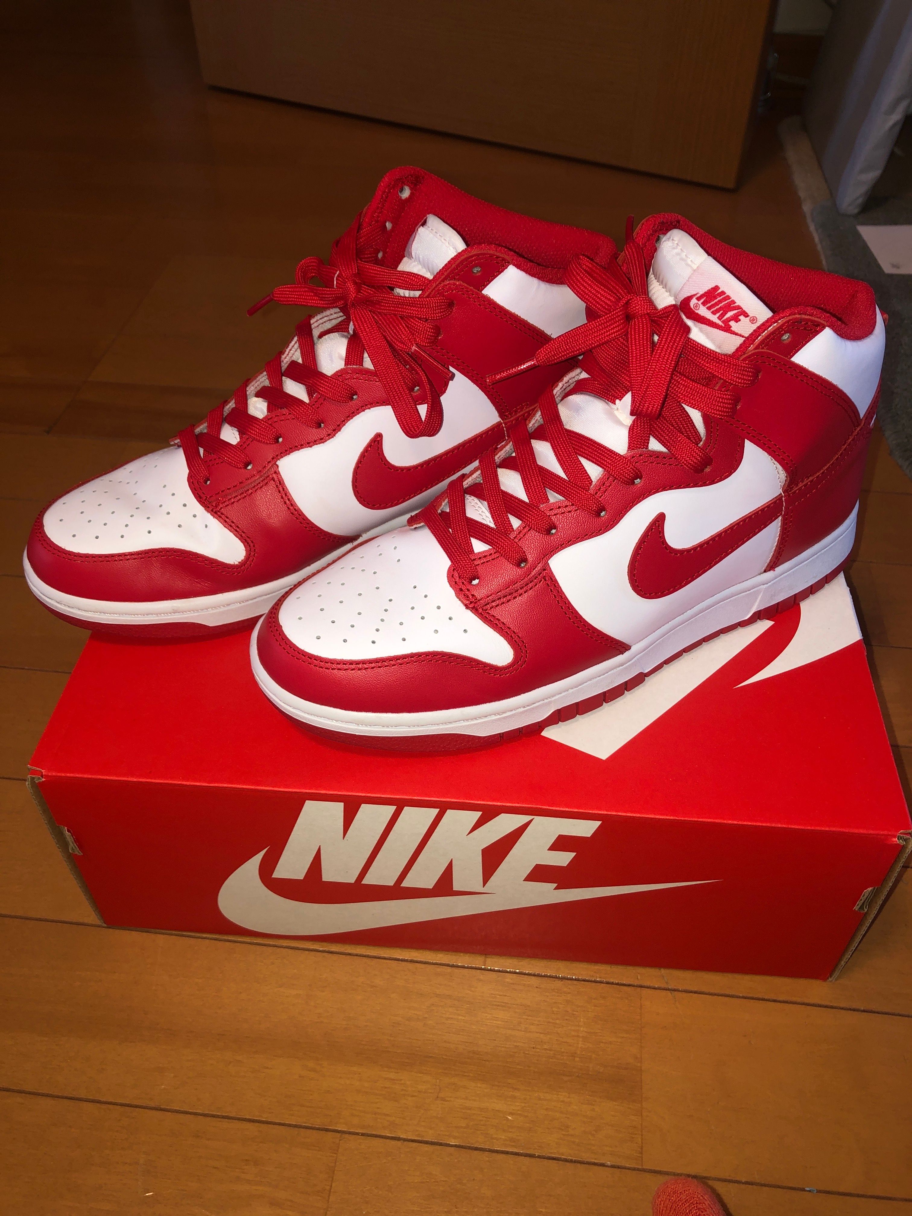 Nike Dunk High "Championship White and Red"
