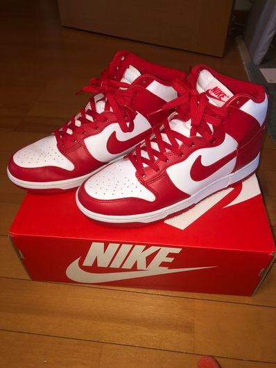 Nike Dunk High "Championship White and Red"
